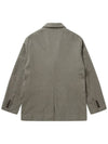 Wool Two Button Set-up Jacket Grey - SOLEW - BALAAN 3