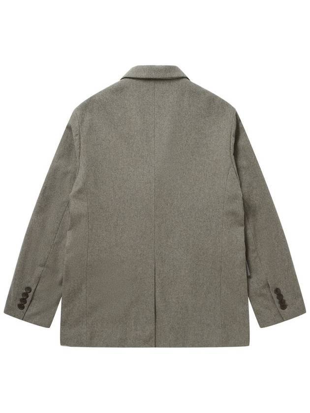 Wool Two Button Set-up Jacket Grey - SOLEW - BALAAN 3