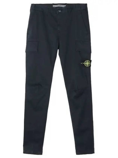 Pants Stretch Cotton Wool Satin Cargo Skinny Fit - STONE ISLAND - BALAAN 1