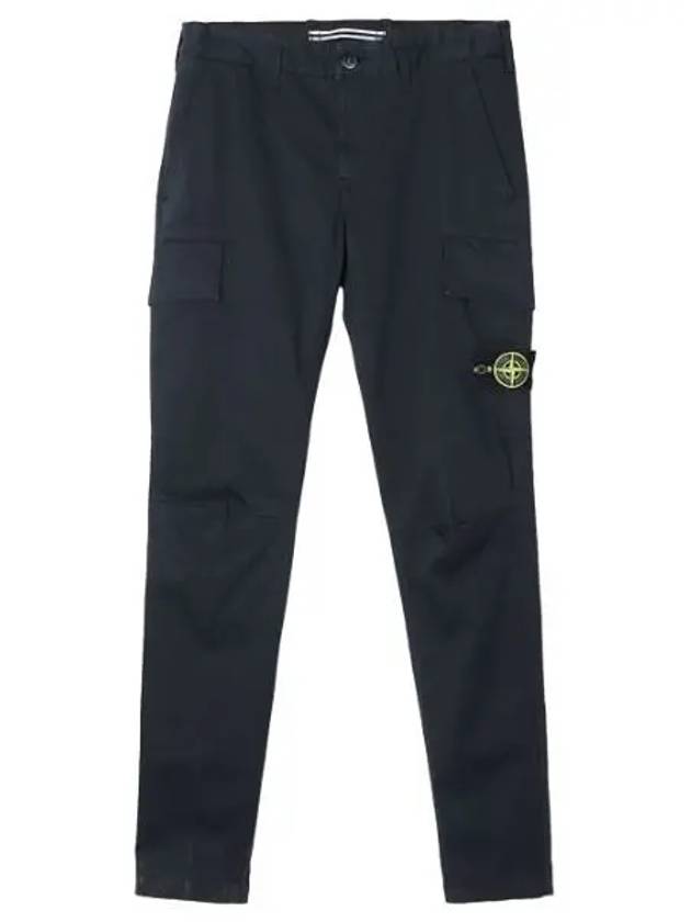 Stretch Cotton Wool Satin Cargo Pants Skinny Fit Men s - STONE ISLAND - BALAAN 1