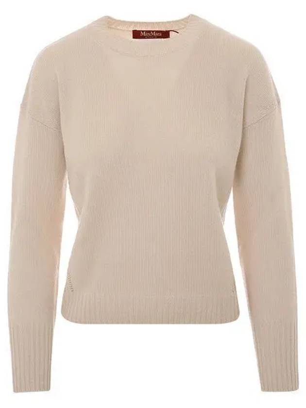 Alinda Crew Neck Knit Top Ivory - MAX MARA - BALAAN 2