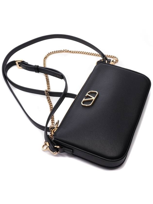 V Logo Signature Mini Shoulder Bag Black - VALENTINO - BALAAN 6