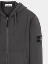 Wappen Logo Zip Up Hoodie Charcoal - STONE ISLAND - BALAAN 4