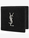 Monogram East West Half Wallet Black - SAINT LAURENT - BALAAN 4