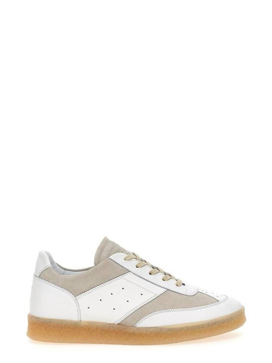 6 Court Leather Low Top Sneakers White - MAISON MARGIELA - BALAAN 1