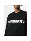 Women's Logo Cotton Knit Top Black - BURBERRY - BALAAN 4