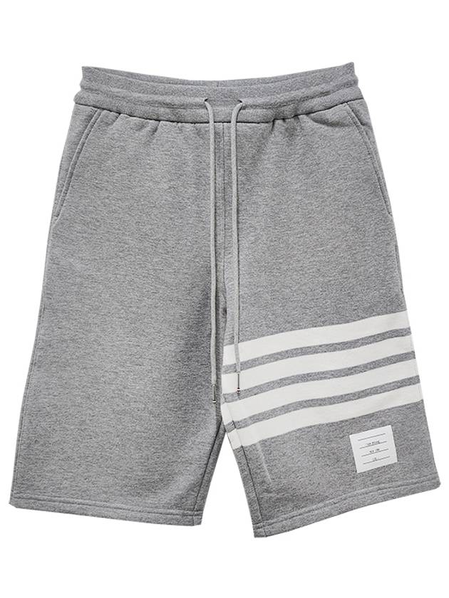 Cotton Loopback Knit Engineered 4-Bar Sweatshorts Light Grey - THOM BROWNE - BALAAN 3