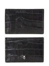 Skull Croc Pattern Card Wallet Black - ALEXANDER MCQUEEN - BALAAN.