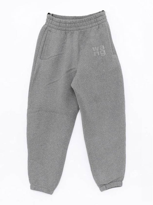 High Waist Glitter Track Pants Grey - ALEXANDER WANG - BALAAN 2