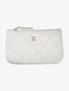 Classic Mini Pouch Caviar White Gold A82365 - CHANEL - BALAAN 4