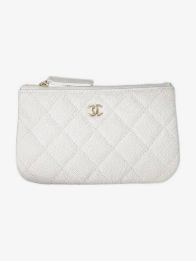 Classic Mini Pouch Caviar White Gold A82365 - CHANEL - BALAAN 4