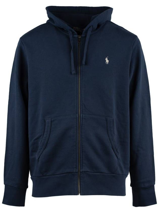 Ralph Lauren Blue Loopback Hoodie - RALPH LAUREN - BALAAN 1