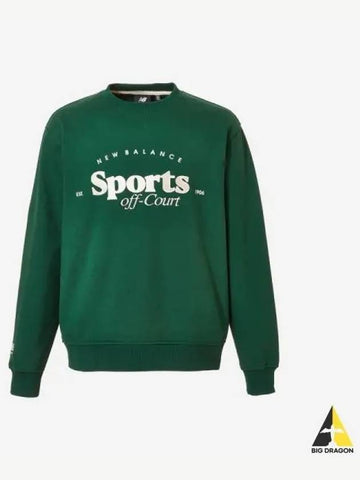 Uni Sports Club Fleece Sweatshirt 40 Green - NEW BALANCE - BALAAN 1