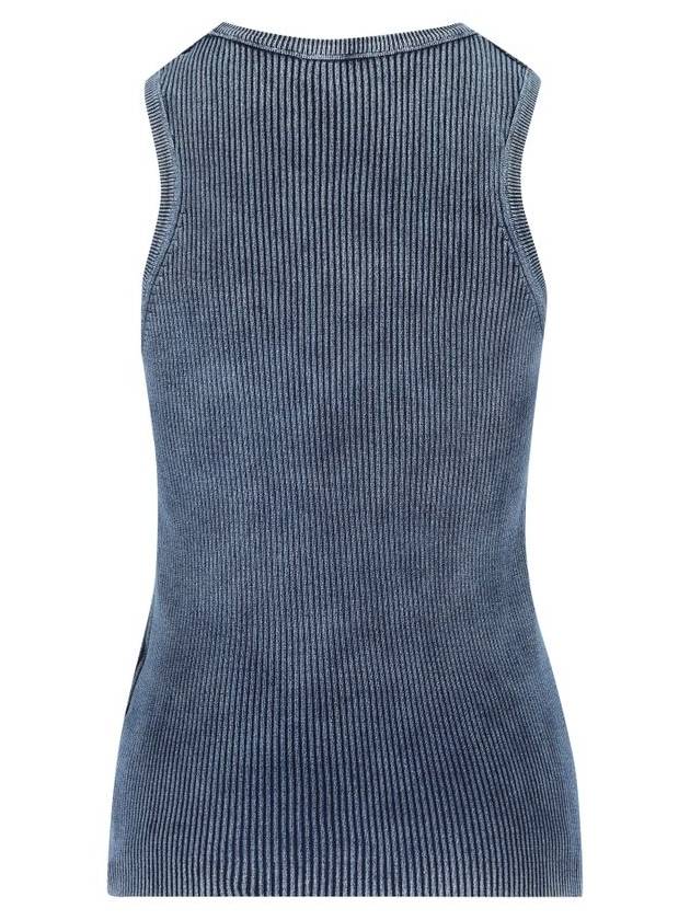 Women's Cut-Out Logo Sleeveless Blue - DIESEL - BALAAN 3