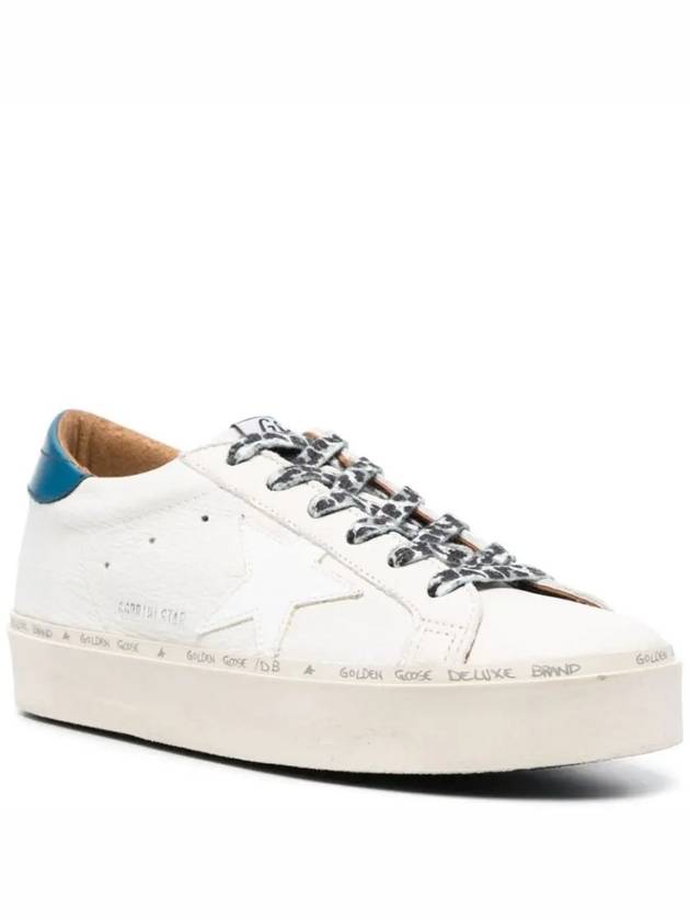 Women's Hi Star Blue Tab Nappa Leather Low Top Sneakers White - GOLDEN GOOSE - BALAAN 3