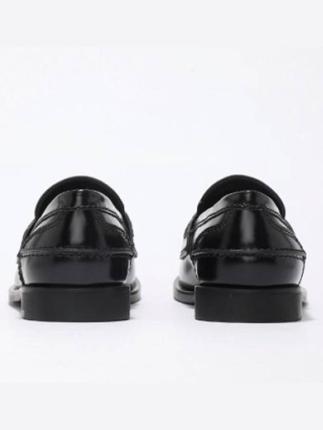 Brushed Leather Penny Loafers Black - MIU MIU - BALAAN 5