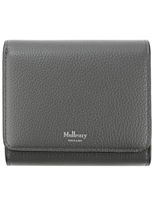 Continental French Classic Grain Half Wallet Dark Grey - MULBERRY - BALAAN 2