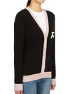 Intarsia knit logo wool cardigan black - ROCHAS - BALAAN 6