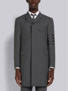 Men's Plain Weave 4 Bar Chesterfield Over Single Coat Dark Grey - THOM BROWNE - BALAAN 2