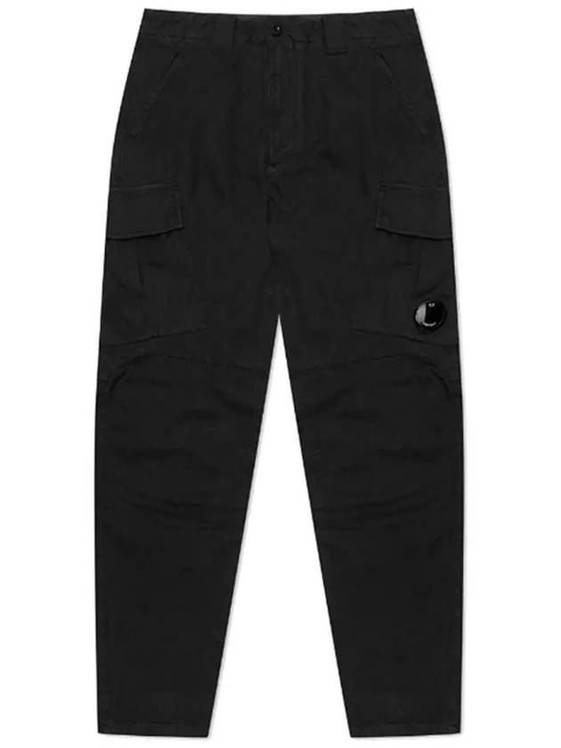 Military Cargo Straight Pants Black - CP COMPANY - BALAAN 2