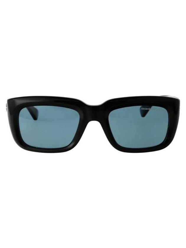 Sunglasses AM0431S 004 004 BLACK BLACK GREEN - ALEXANDER MCQUEEN - BALAAN 1