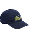 Embroidered Logo Organic Cotton Ball Cap Navy - LACOSTE - BALAAN 2