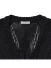 Multicable overfit sheer cardigan black - NOIRER - BALAAN 4