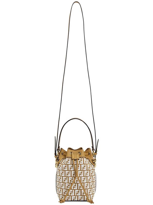 Mon Tresor Raffia Small Bucket Bag White - FENDI - BALAAN 8