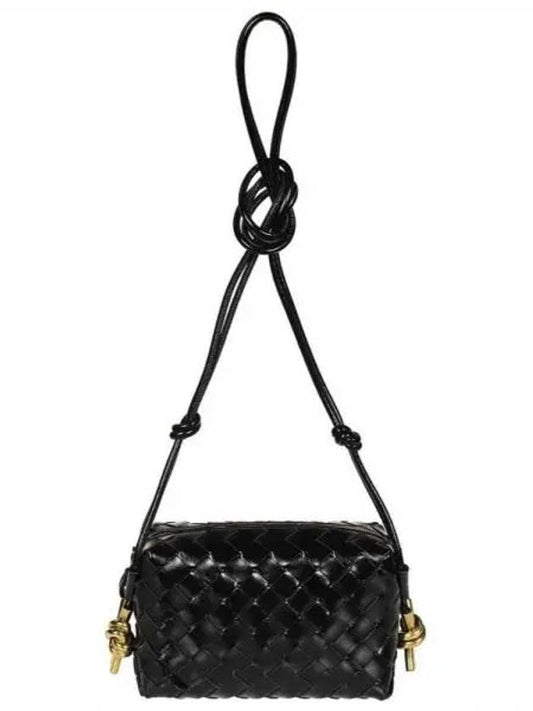 Intrecciato Loop Camera Mini Shoulder Bag Black - BOTTEGA VENETA - BALAAN 2