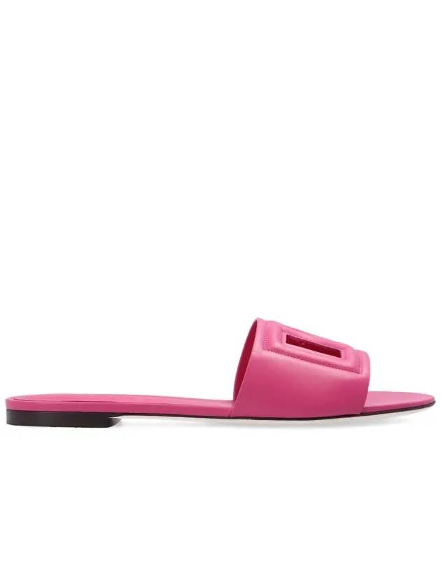 DG punching logo Bianca sandals pink - DOLCE&GABBANA - BALAAN 1