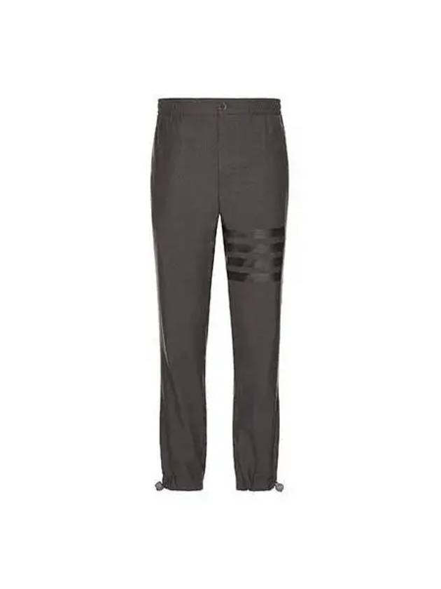 Diagonal wool tailored jogger pants dark gray MTT030A 06146 - THOM BROWNE - BALAAN 1