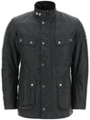 Duke Wax Button Jacket Sage Green - BARBOUR - BALAAN 1