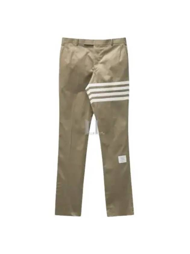 Diagonal Unconstructed Chino Straight Pants Beige - THOM BROWNE - BALAAN 2