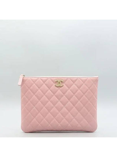 AP2968 Light pink color caviar gold logo decoration clutch - CHANEL - BALAAN 2