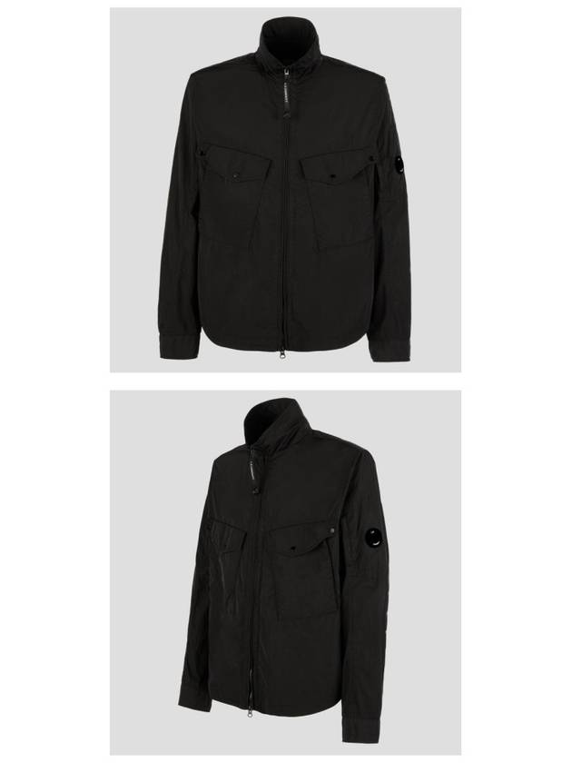 Chrome R Lens Wappen Overshirt Zip-Up Jacket Black - CP COMPANY - BALAAN 5