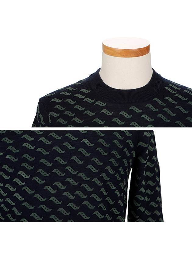 5PU220 3CA 76 Ranaul Plaque Print Knit - KENZO - BALAAN 4