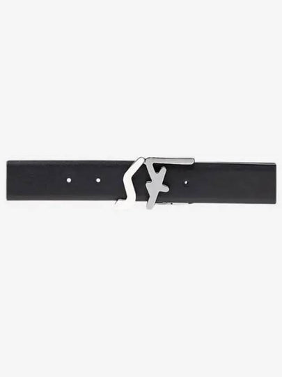 Buckle Leather Belt Black - SALVATORE FERRAGAMO - BALAAN 2