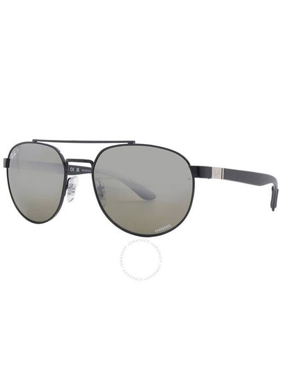 Ray Ban Chromance Polarized Grey Pilot Unisex Sunglasses RB3736CH 002/5J 56 - RAY-BAN - BALAAN 2