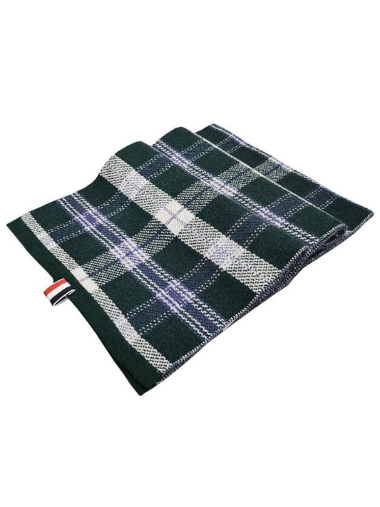 Tartan Check Scarf Dark Green - THOM BROWNE - BALAAN 2