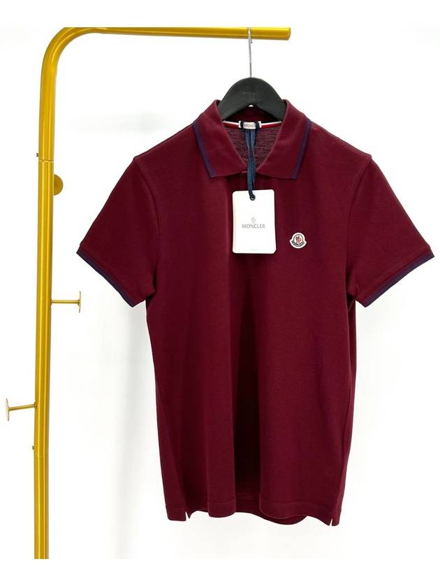 Short sleeve collared t shirt burgundy size S - MONCLER - BALAAN 1