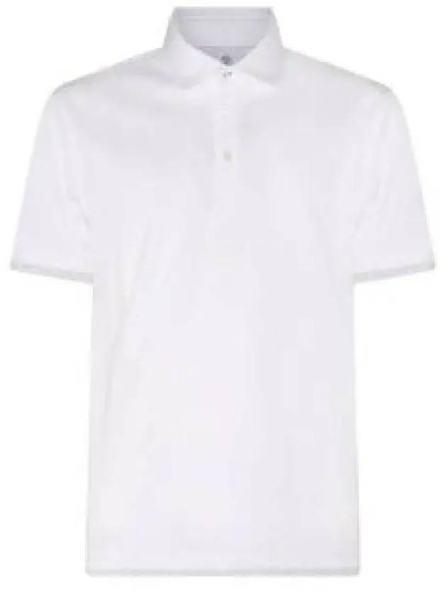 Cotton Short Sleeve Polo Shirt White - BRUNELLO CUCINELLI - BALAAN 2