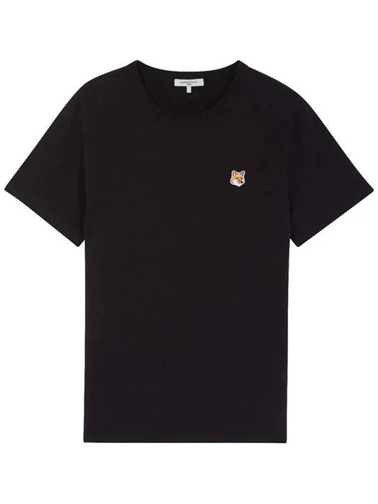 Fox Head Patch Classic Short Sleeve T-Shirt Black - MAISON KITSUNE - BALAAN 2