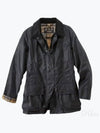 Beadnell Wax Zip-up Jacket Dark Navy - BARBOUR - BALAAN 2