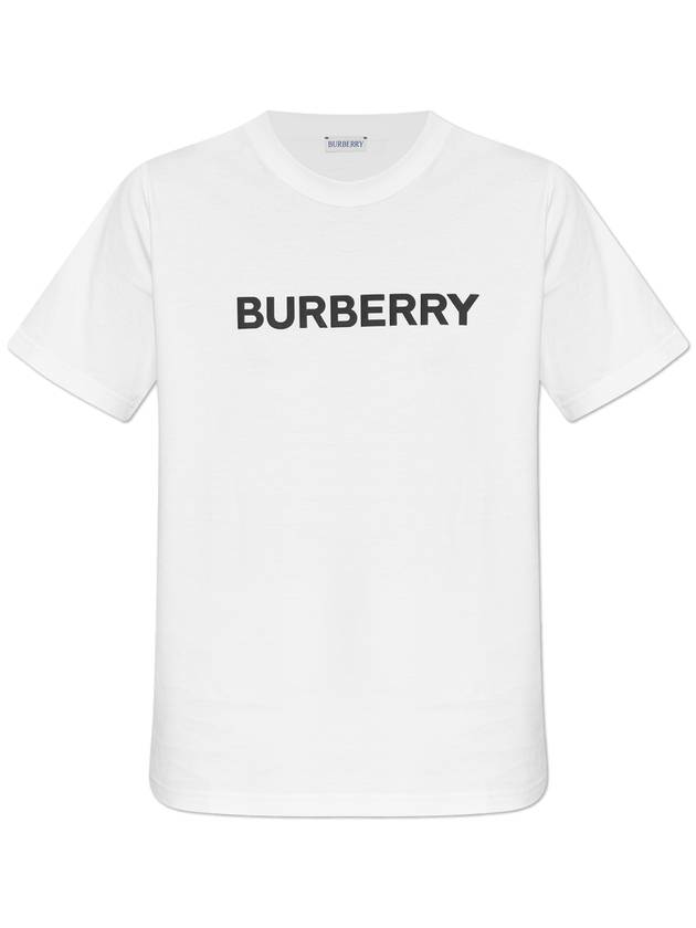 Logo Cotton Short Sleeve T-Shirt White - BURBERRY - BALAAN 2