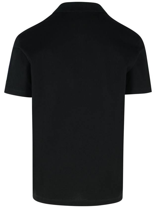 Versace Black Cotton Polo Shirt - VERSACE - BALAAN 3