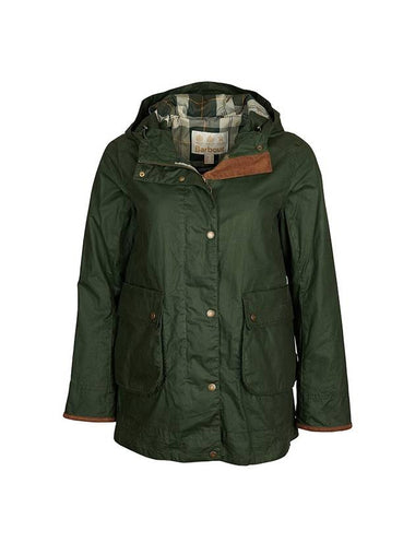 Women's Victoria Wax Cotton Jacket Green - BARBOUR - BALAAN 1