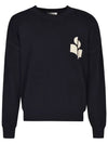 Men's Atley Logo Print Knit Top Navy - ISABEL MARANT - BALAAN 2