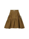 GLORIA ruffle detail skirt 2 24RTW17004 OCHRE - CECILIE BAHNSEN - BALAAN 1