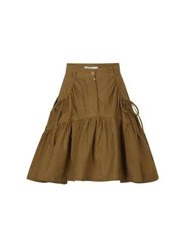 GLORIA ruffle detail skirt 2 24RTW17004 OCHRE - CECILIE BAHNSEN - BALAAN 1