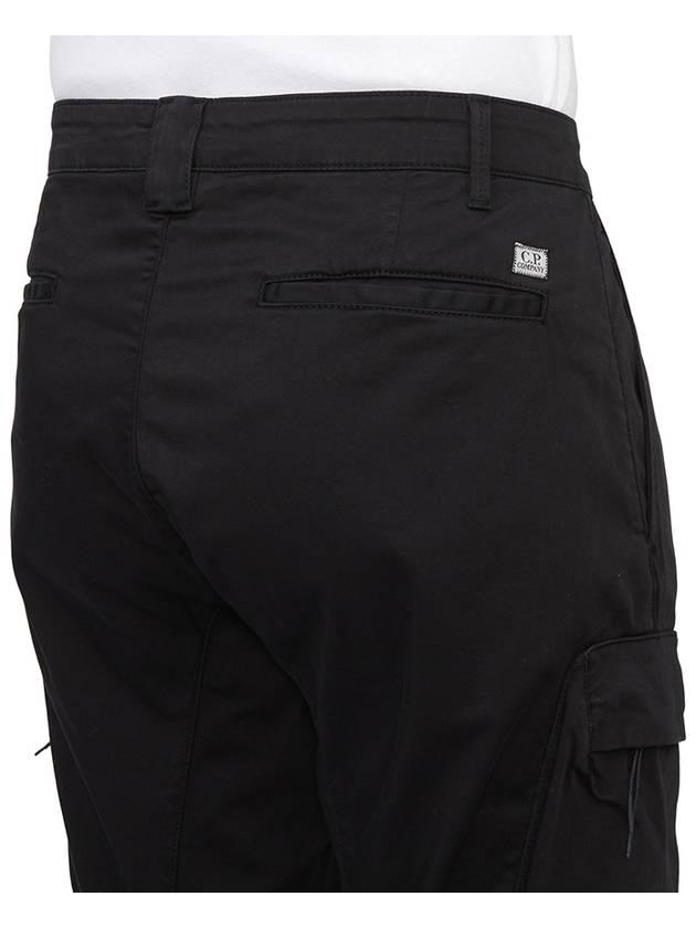 Stretch Sateen Ergonomic Cargo Pants Black - CP COMPANY - BALAAN 9